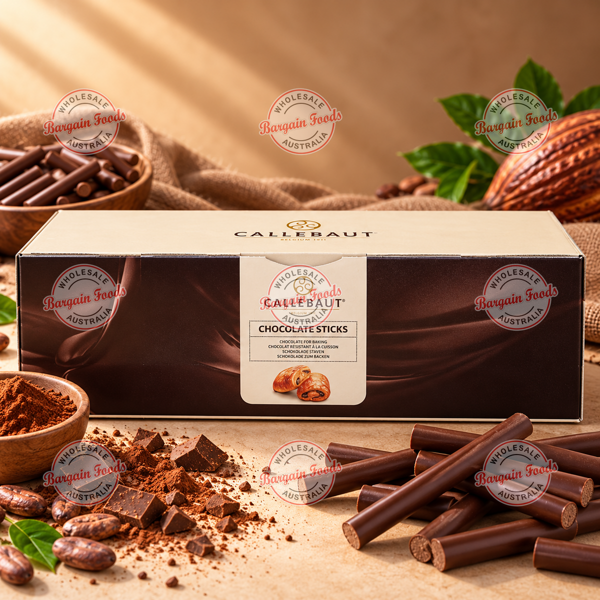 Callebaut Dark Chocolate Sticks - 8cm 1.6kg