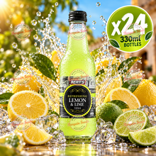 Berts Soda Glass Bottles Lemon & Lime - 330ml x24 (BULK)