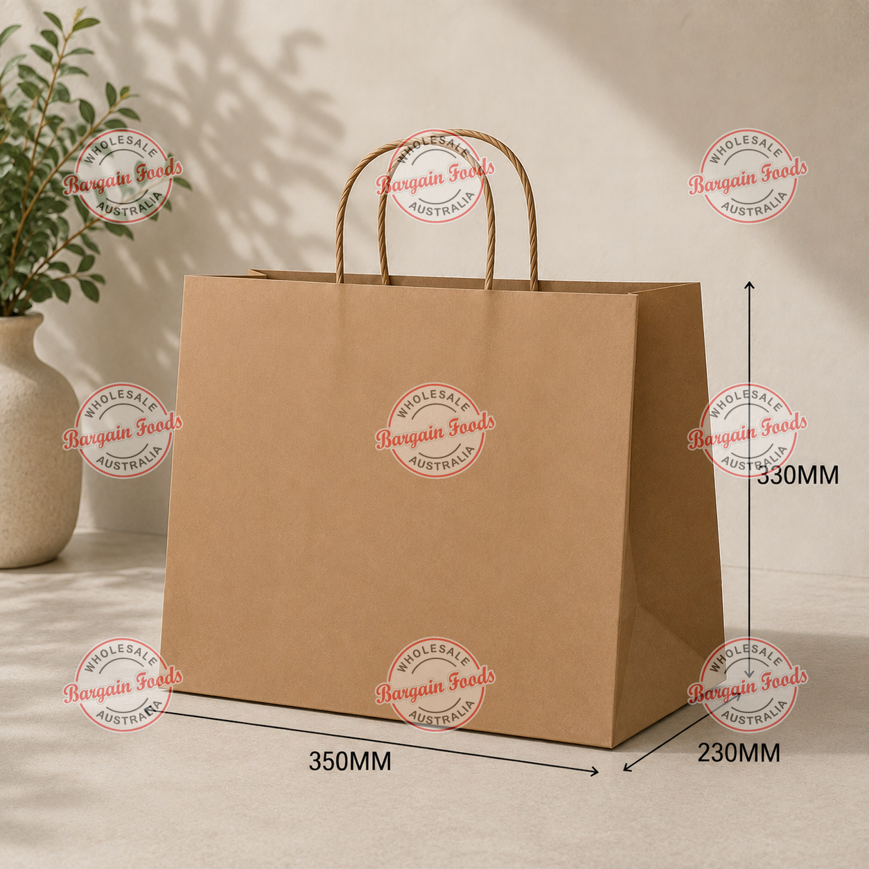 Kraft Uber Bags Large - 150pcs (BULK)
