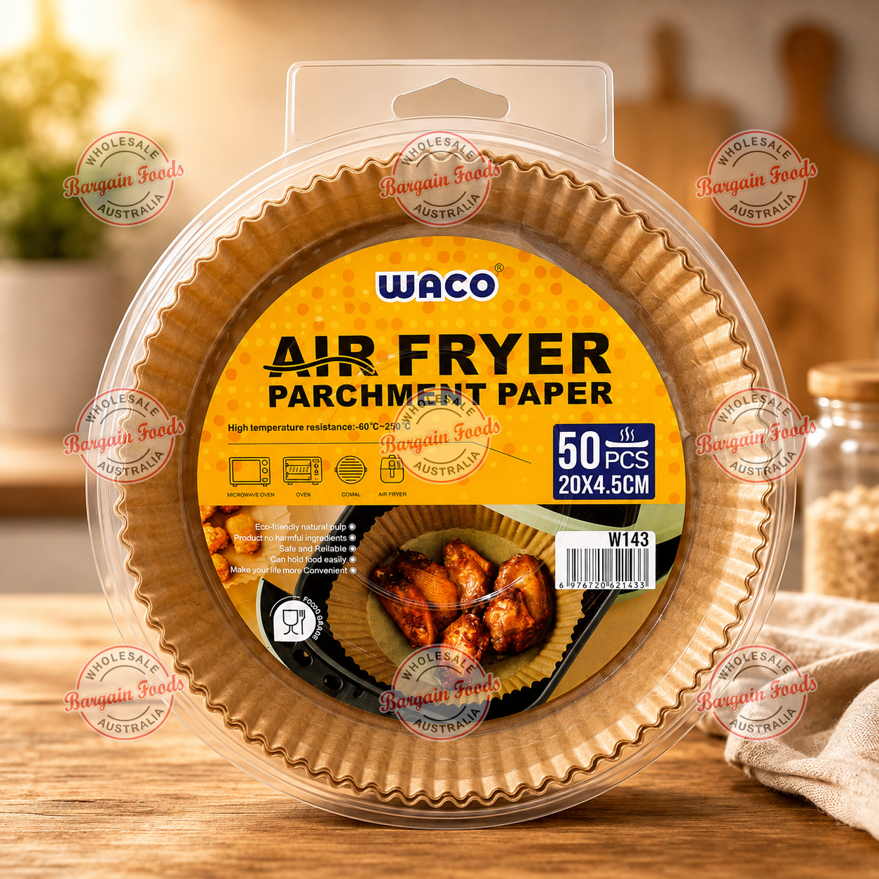 Waco Air Fryer Parchment Paper Round - 50pcs CLEARANCE