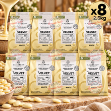 Callebaut 32% Velvet White Couverture Chocolate - 2.5kg x8 (BULK)