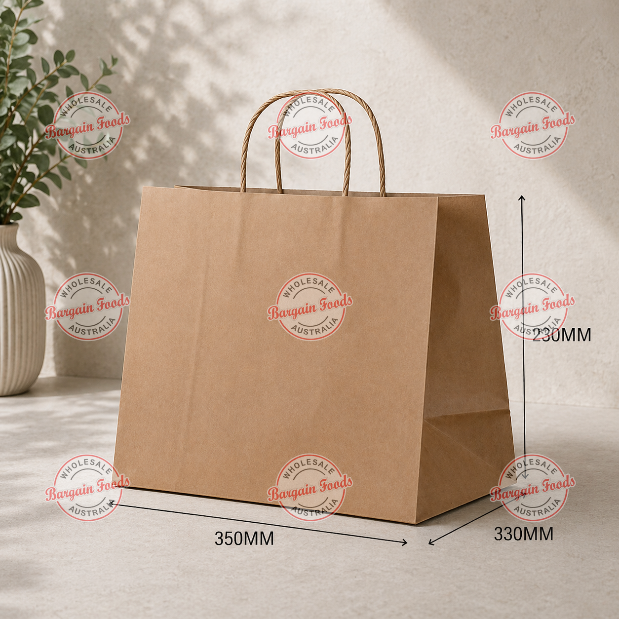 Kraft Uber Bags Large - 150pcs (BULK)