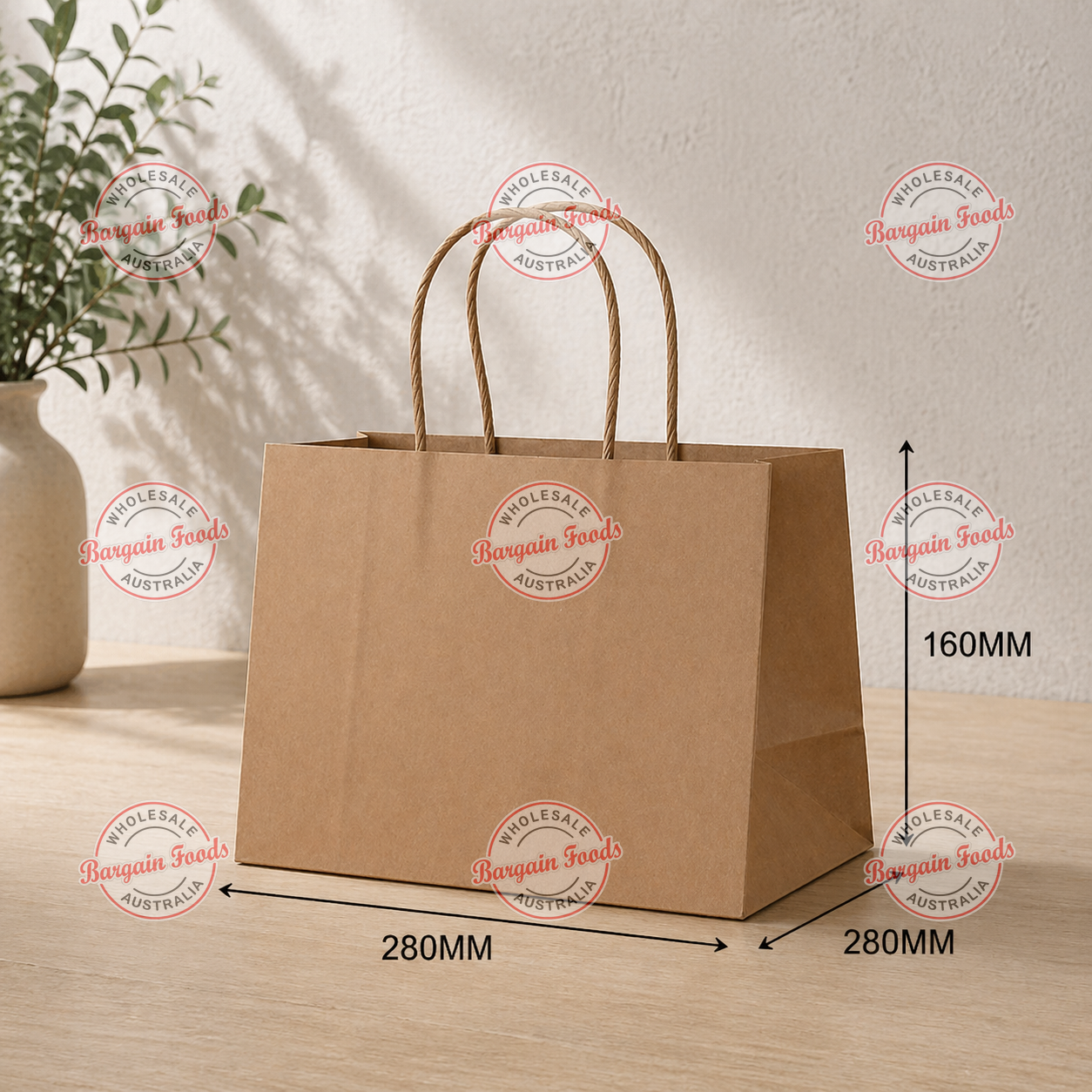 Kraft Uber Bags Small - 250pcs (BULK)