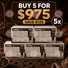 Master Martini Ariba 54% Couverture Dark Chocolate Discs - 10kg (BUNDLE OF x5)
