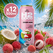 H2 Lychee Coconut Flavoured Water - 500ml x12 (BULK)