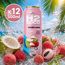 H2 Lychee Coconut Flavoured Water - 500ml x12 (BULK)