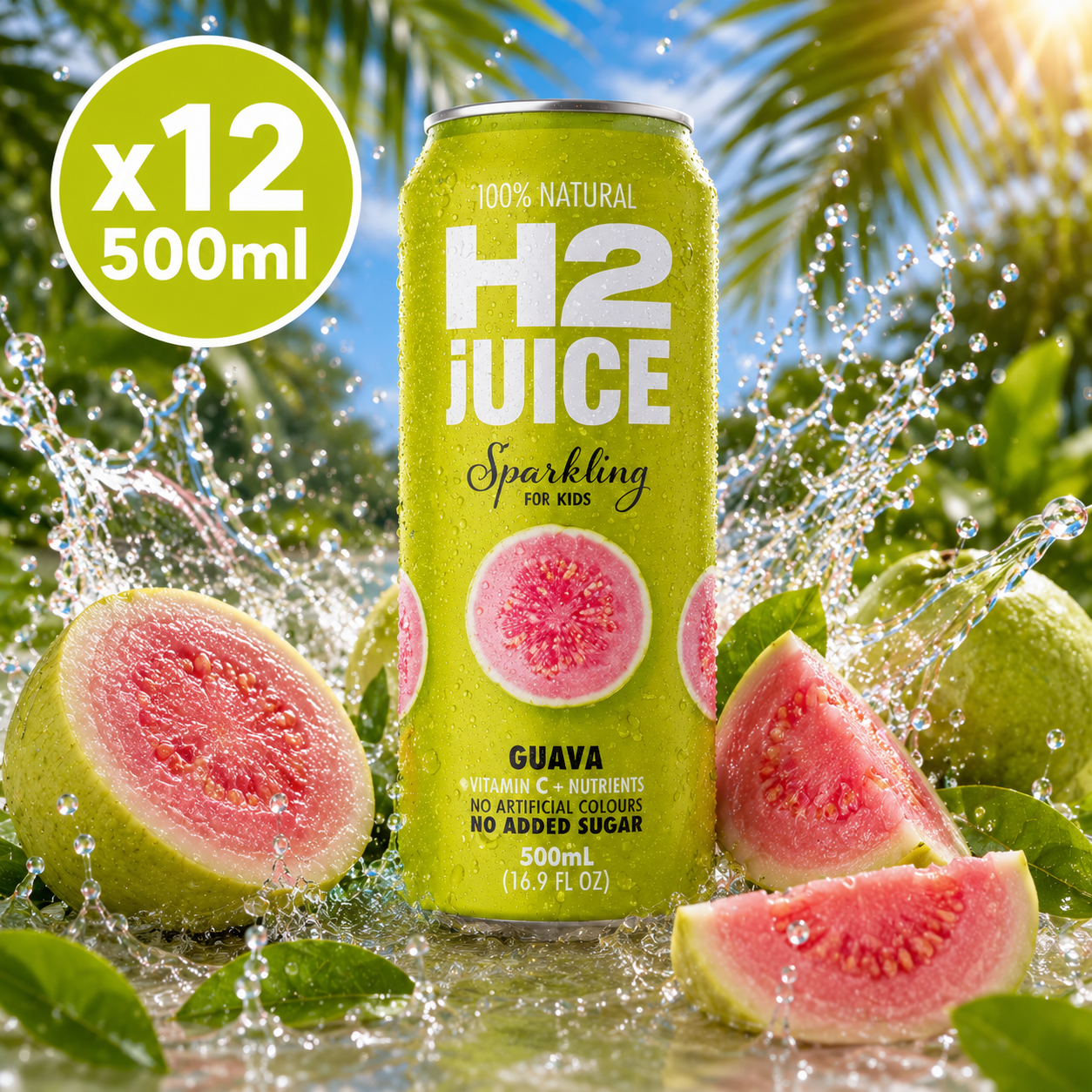 H2 Sparkling Guava - 500ml x12 (BULK)