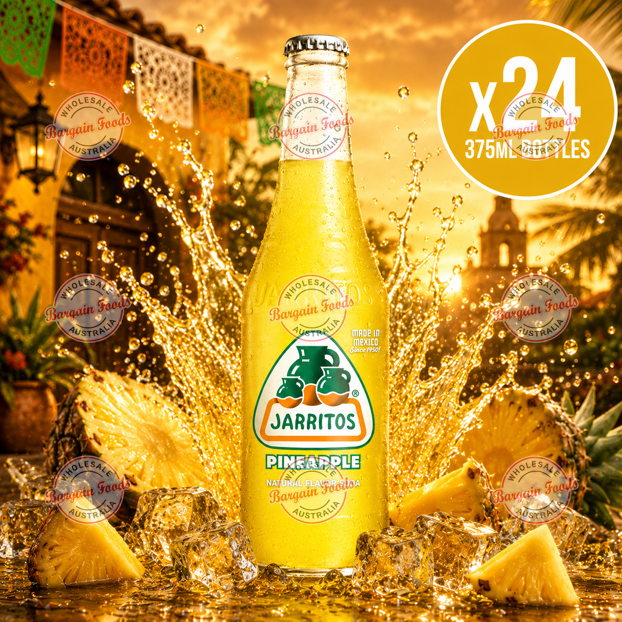 Jarritos Pineapple Soda - 375ml x24 (BULK)
