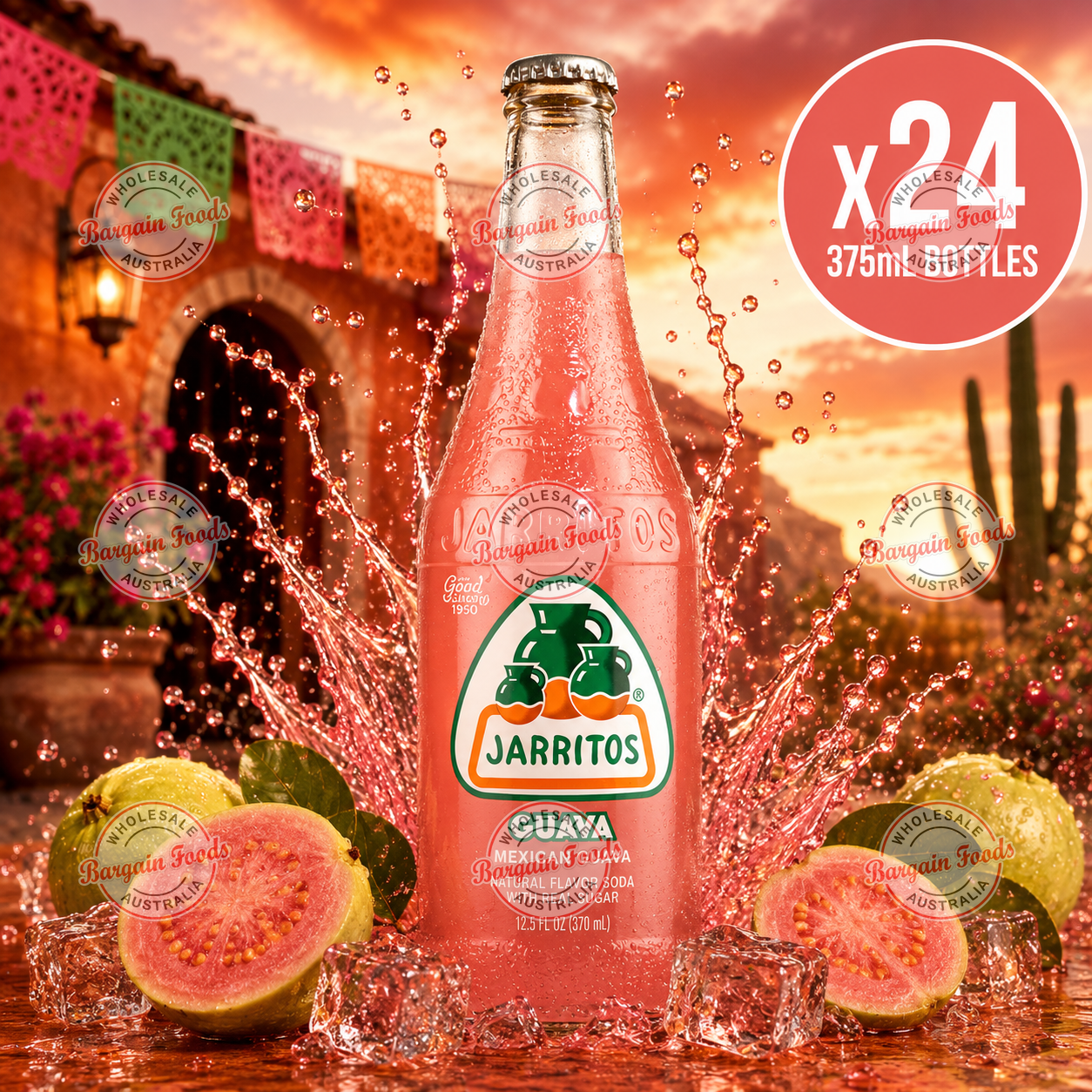 Jarritos Guava Soda - 375ml x24 (BULK)