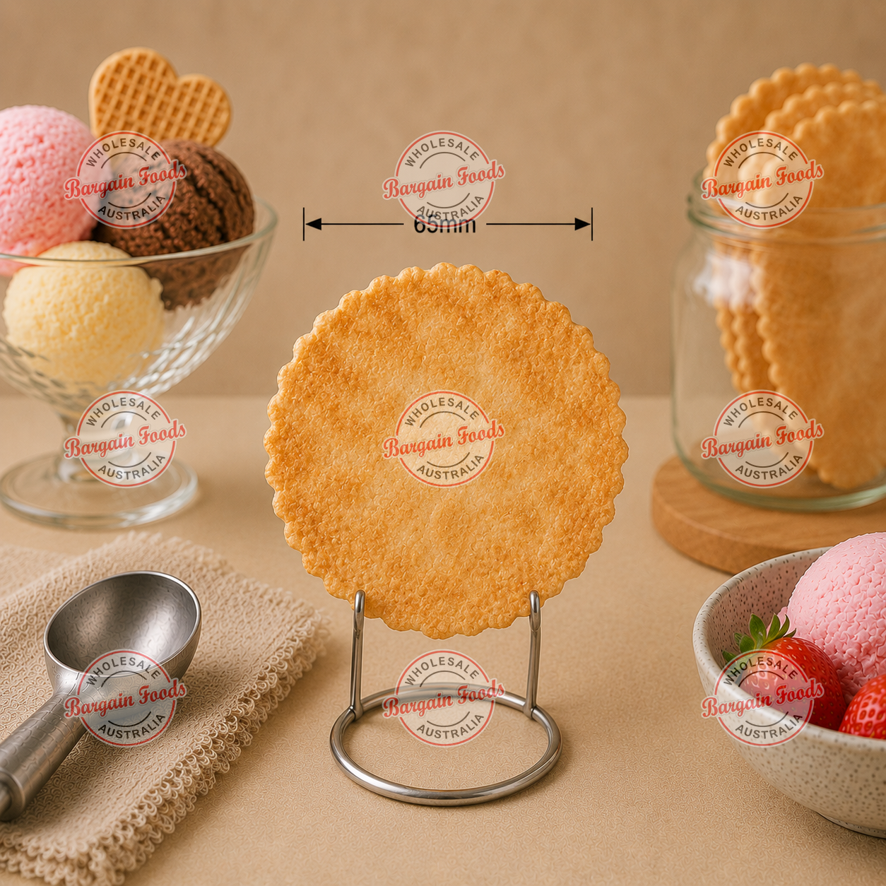 Altimate Waffle Discs Plain - 1000pcs (BULK)