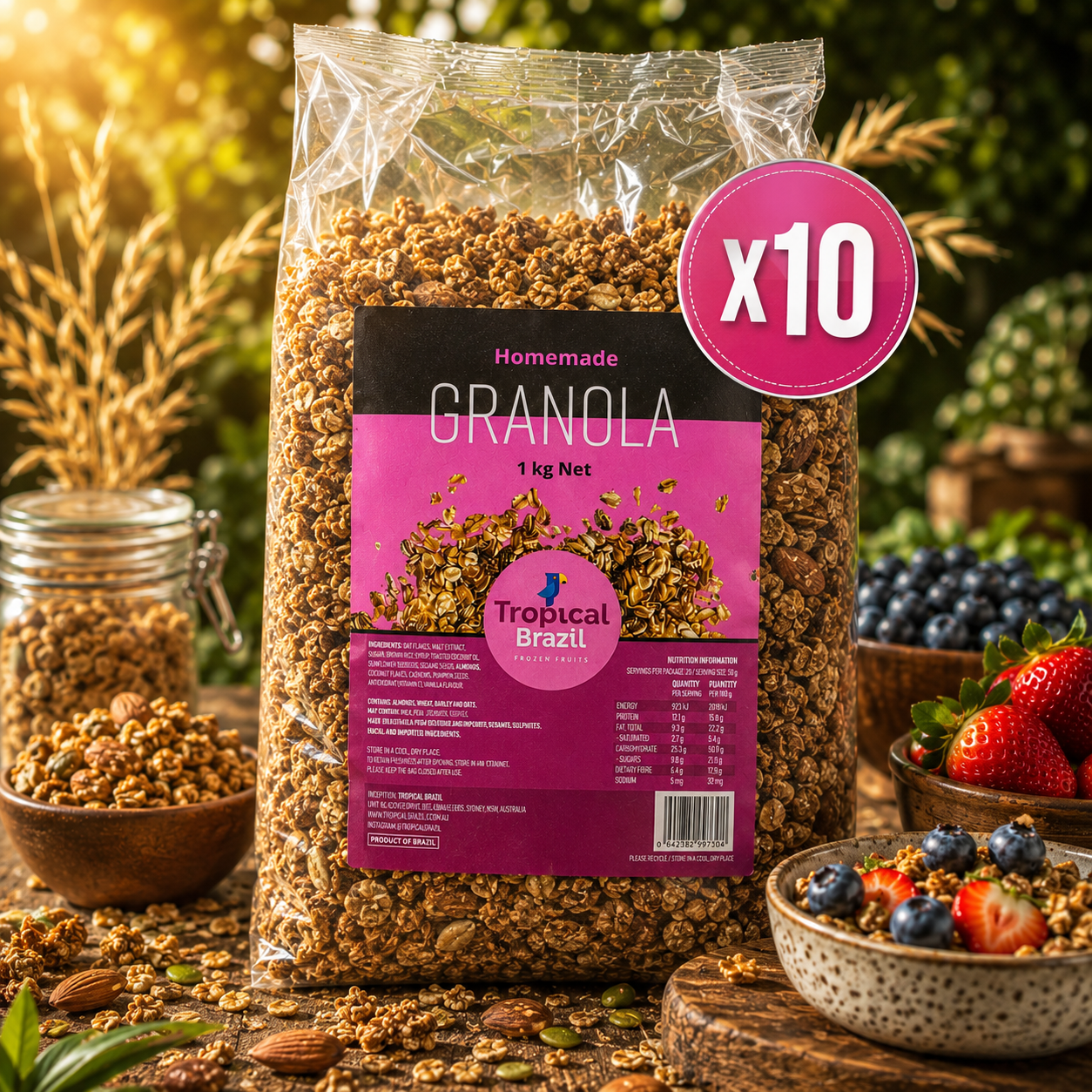 Tropical Brazil Granola - 1kg x10 (BULK)