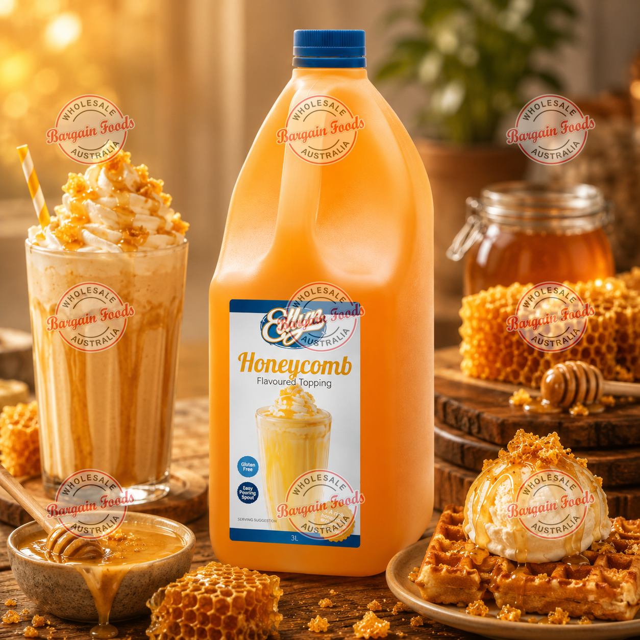Edlyn Honeycomb Flavoured Topping - 3L