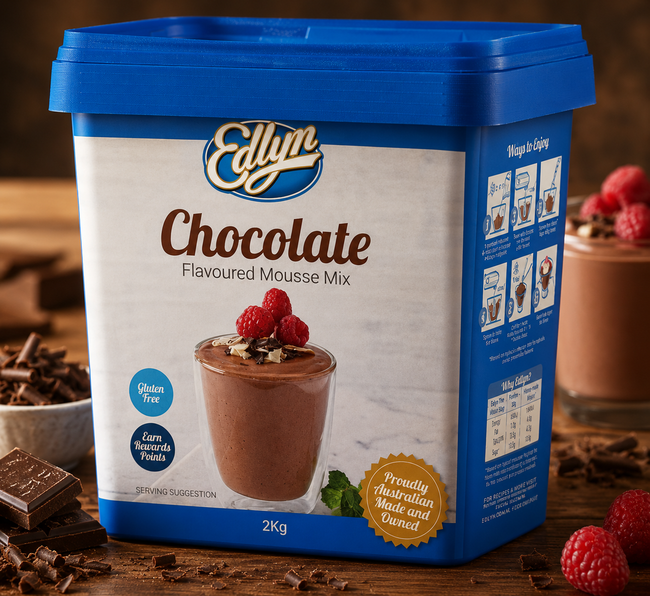 Edlyn Chocolate Mousse Flavoured Mix - 2kg