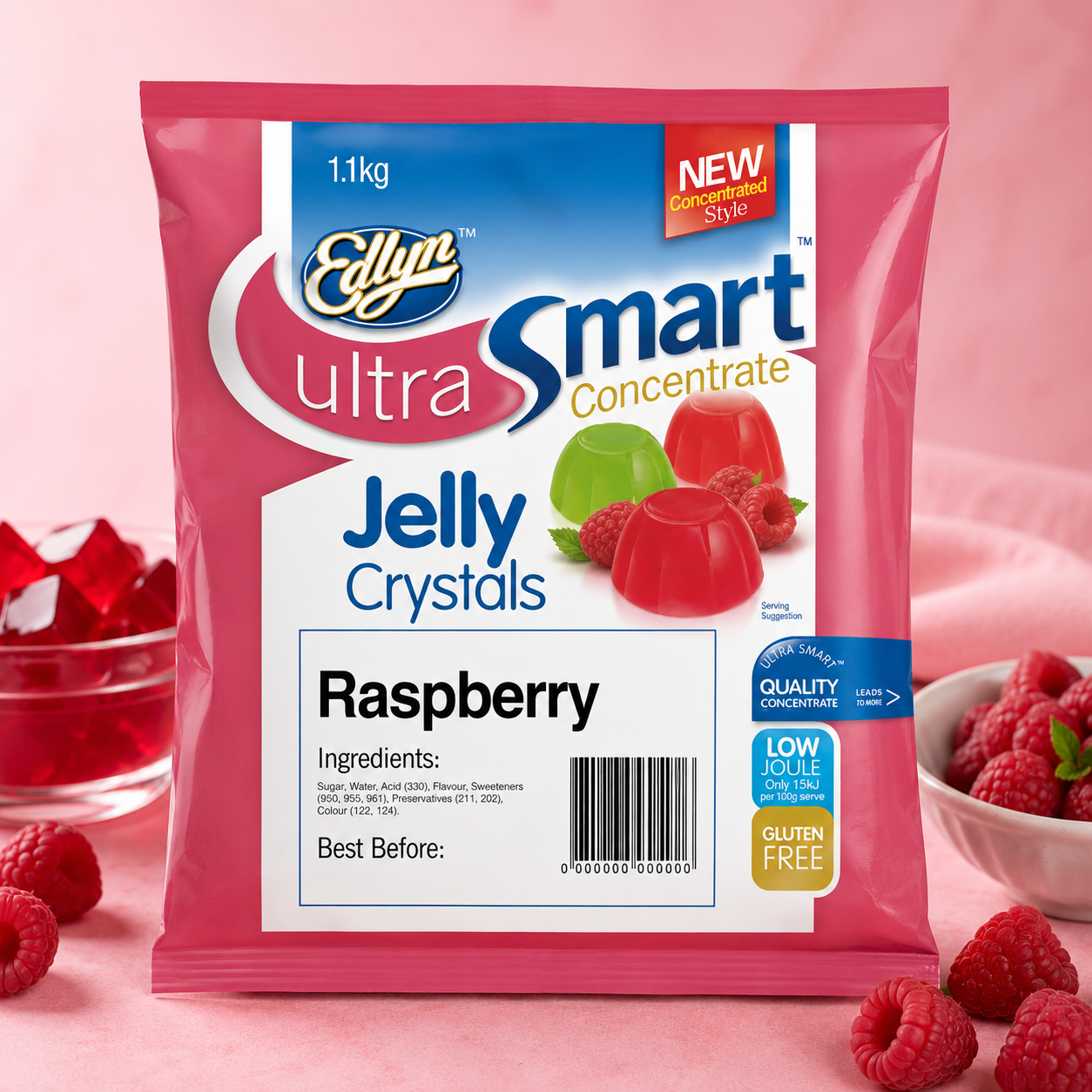 Edlyn Raspberry Jelly Mix - 1.1kg