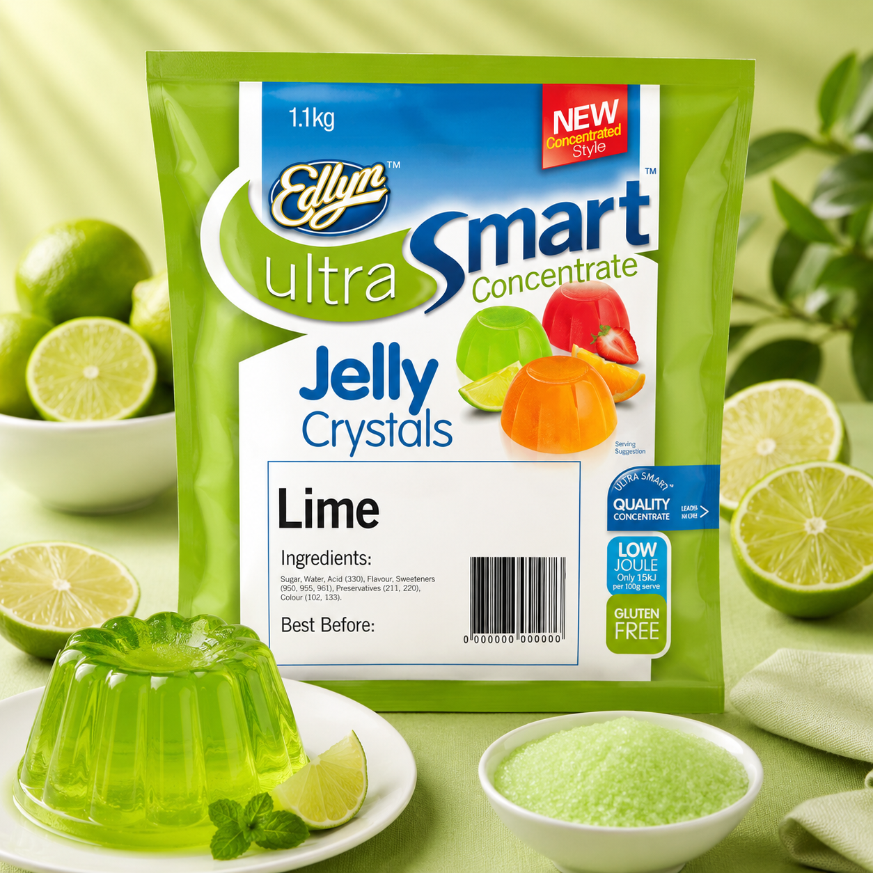Edlyn Lime Jelly Mix - 1.1kg