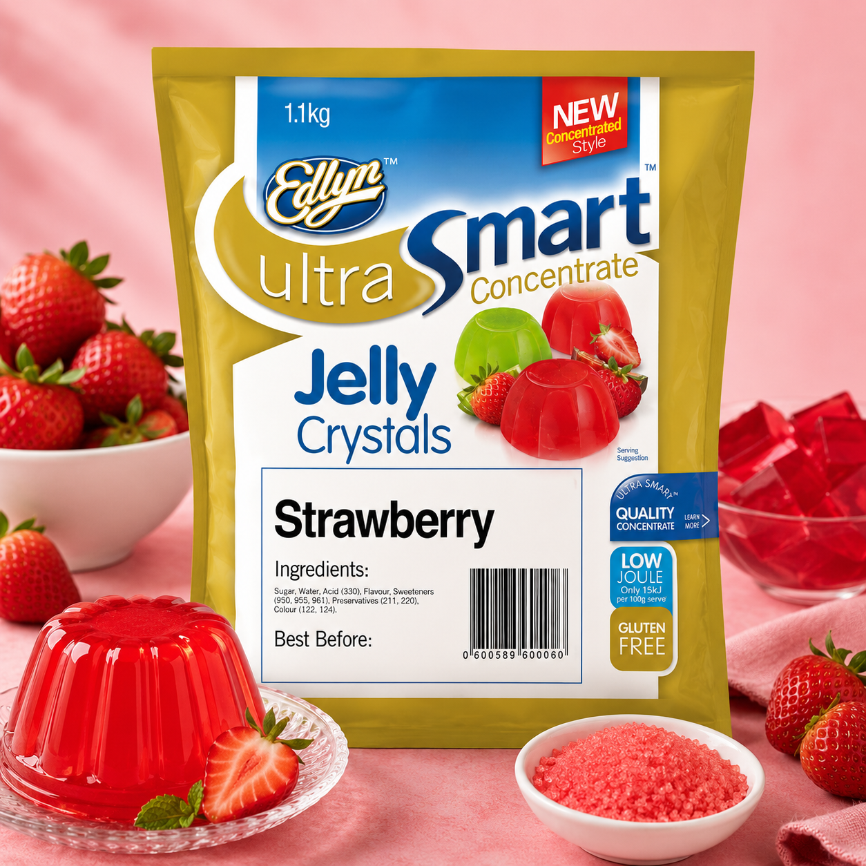 Edlyn Strawberry Jelly Mix - 1.1kg