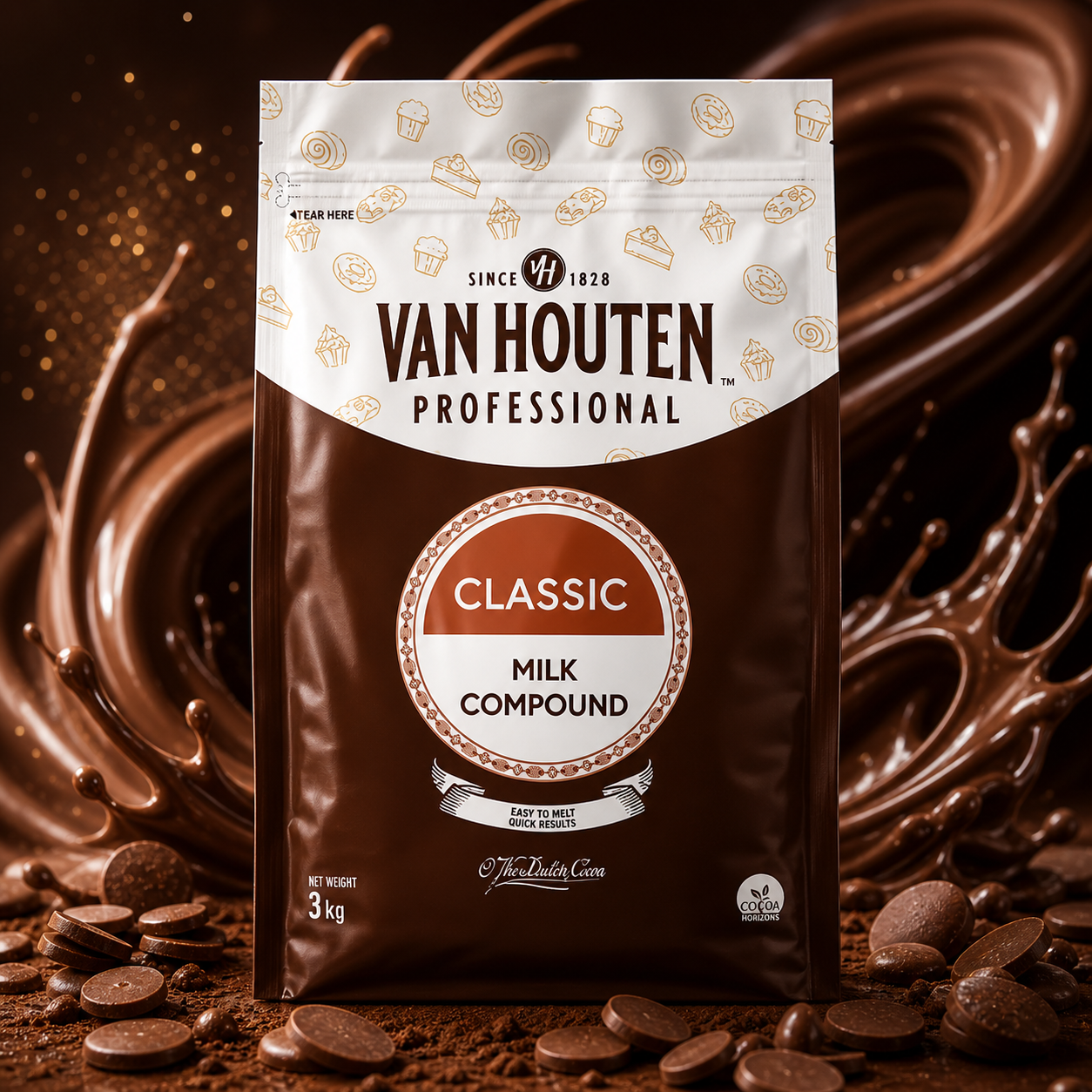 Van Houten Compound Milk Chocolate - 3kg