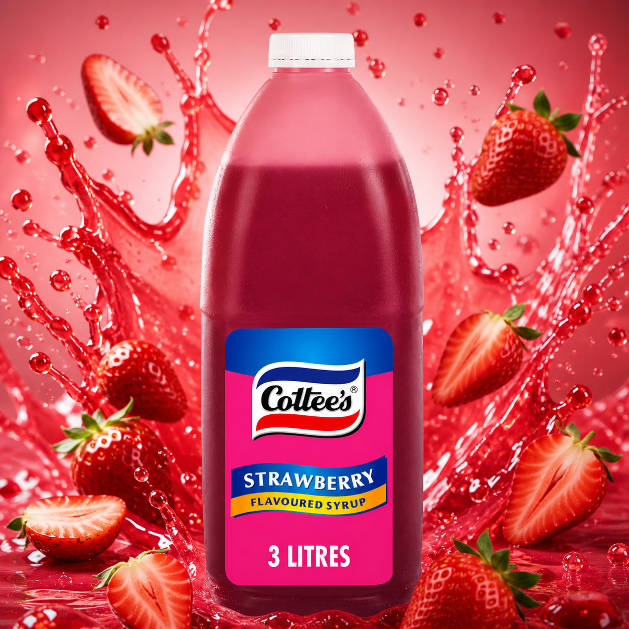Cottees Strawberry Topping Sauce - 3L