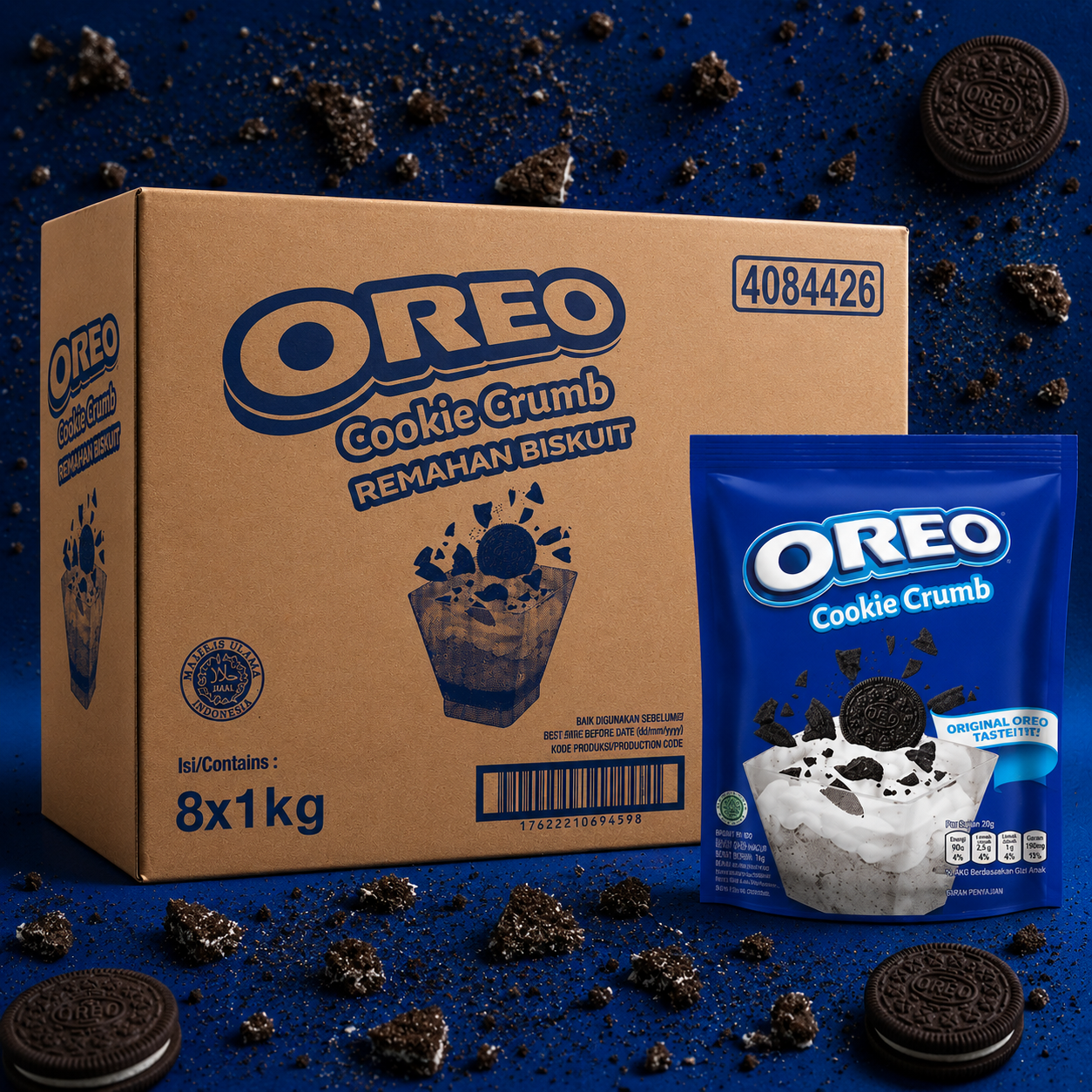 Oreo Cookie Crumbs - 1kg x8 (BULK)