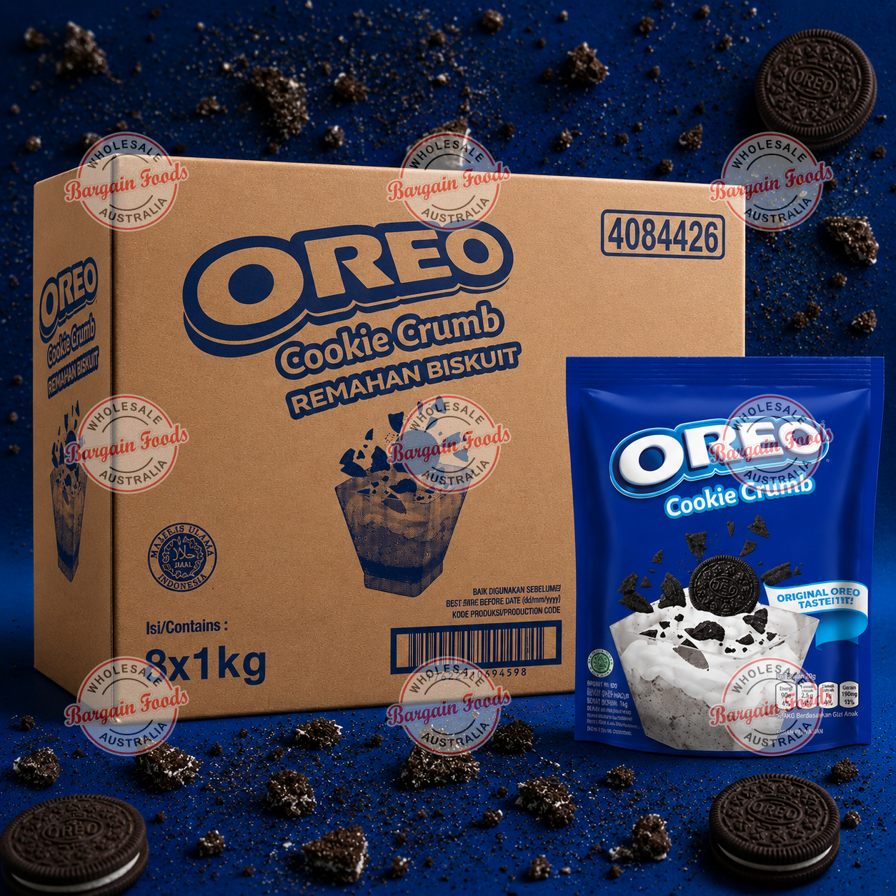 Oreo Cookie Crumbs - 1kg x8 (BULK)