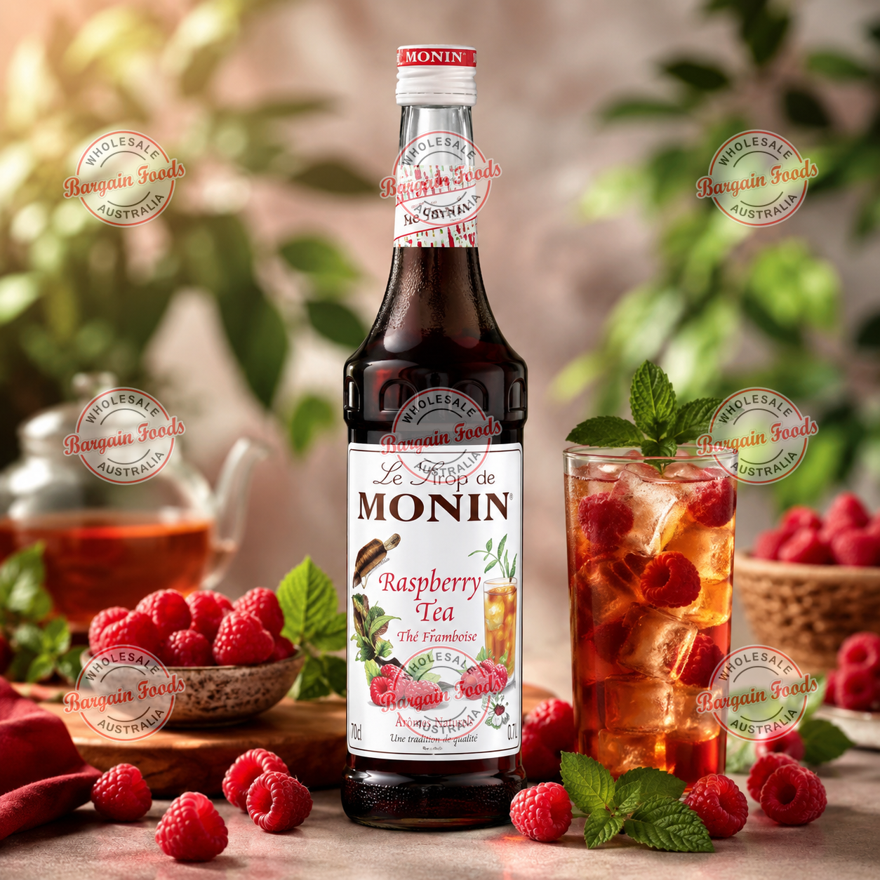 Monin Raspberry Tea Syrup - 700ml