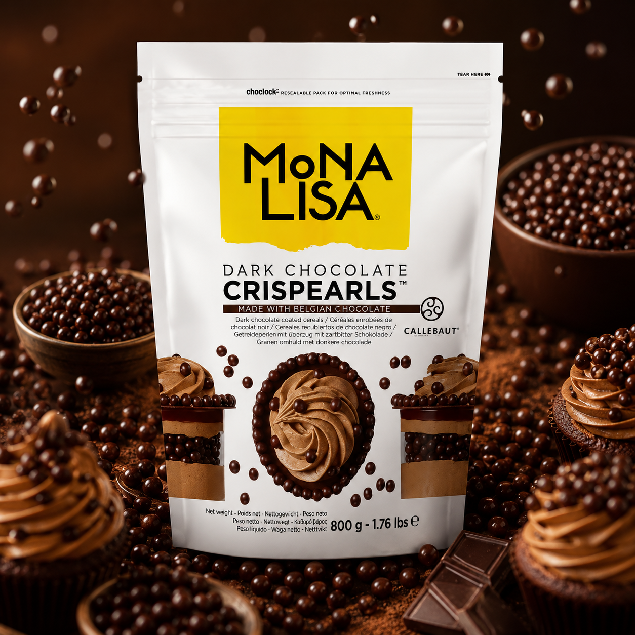 Mona Lisa Dark Crisp Pearls - 800g BB 07/2026