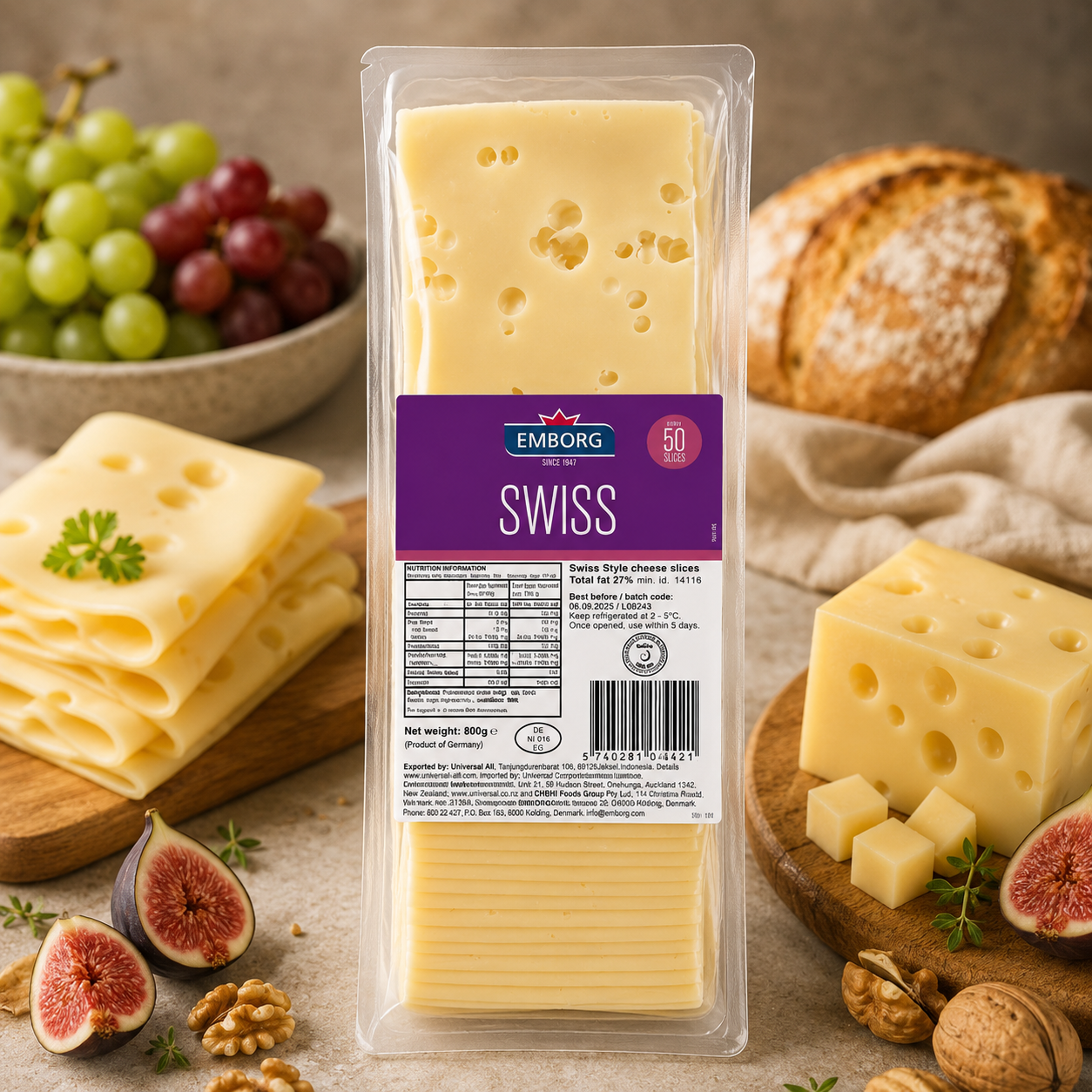 Emborg Swiss Cheese - 800g