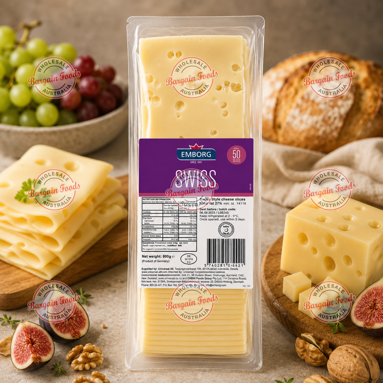 Emborg Swiss Cheese - 800g