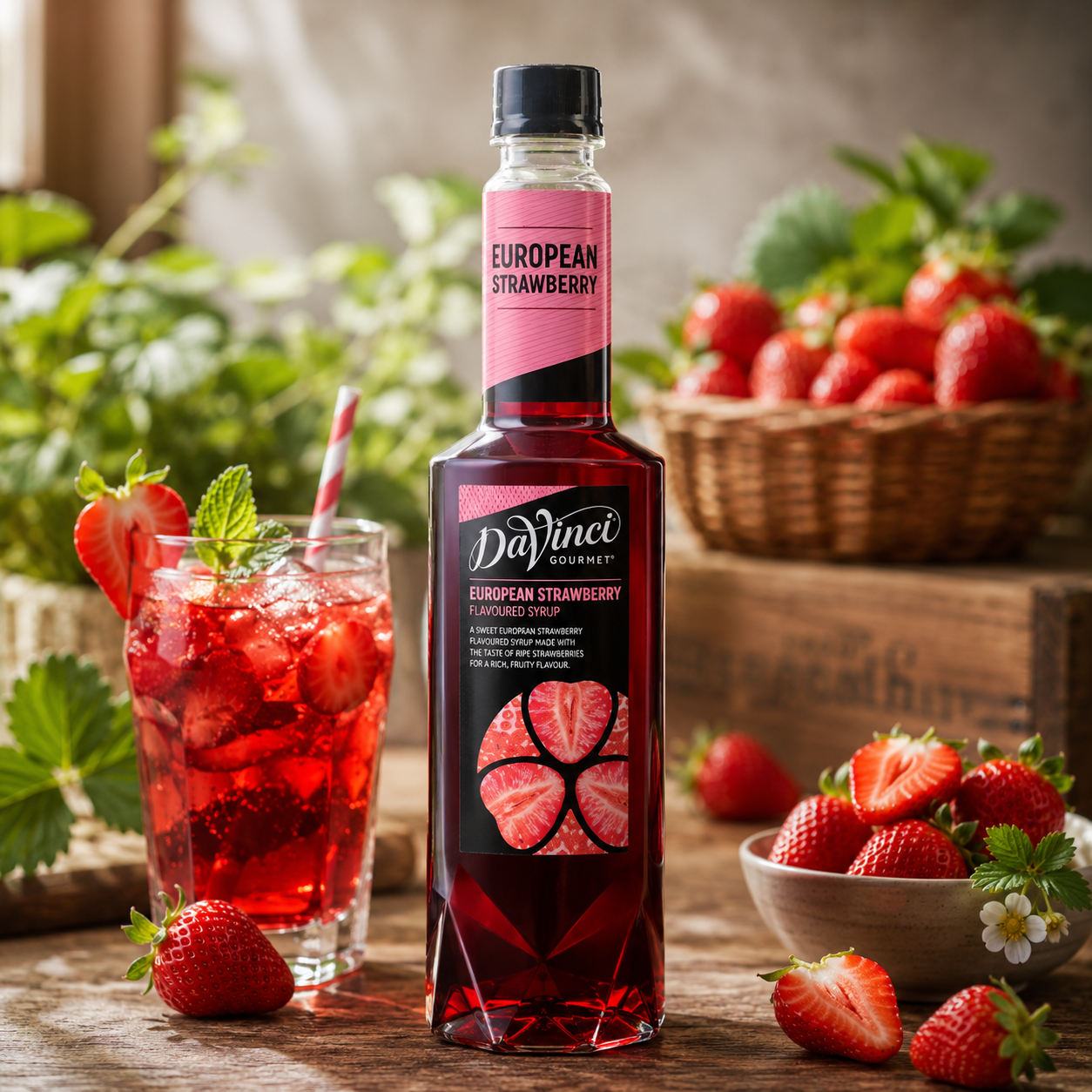 Davinci European Strawberry Syrup - 750mL