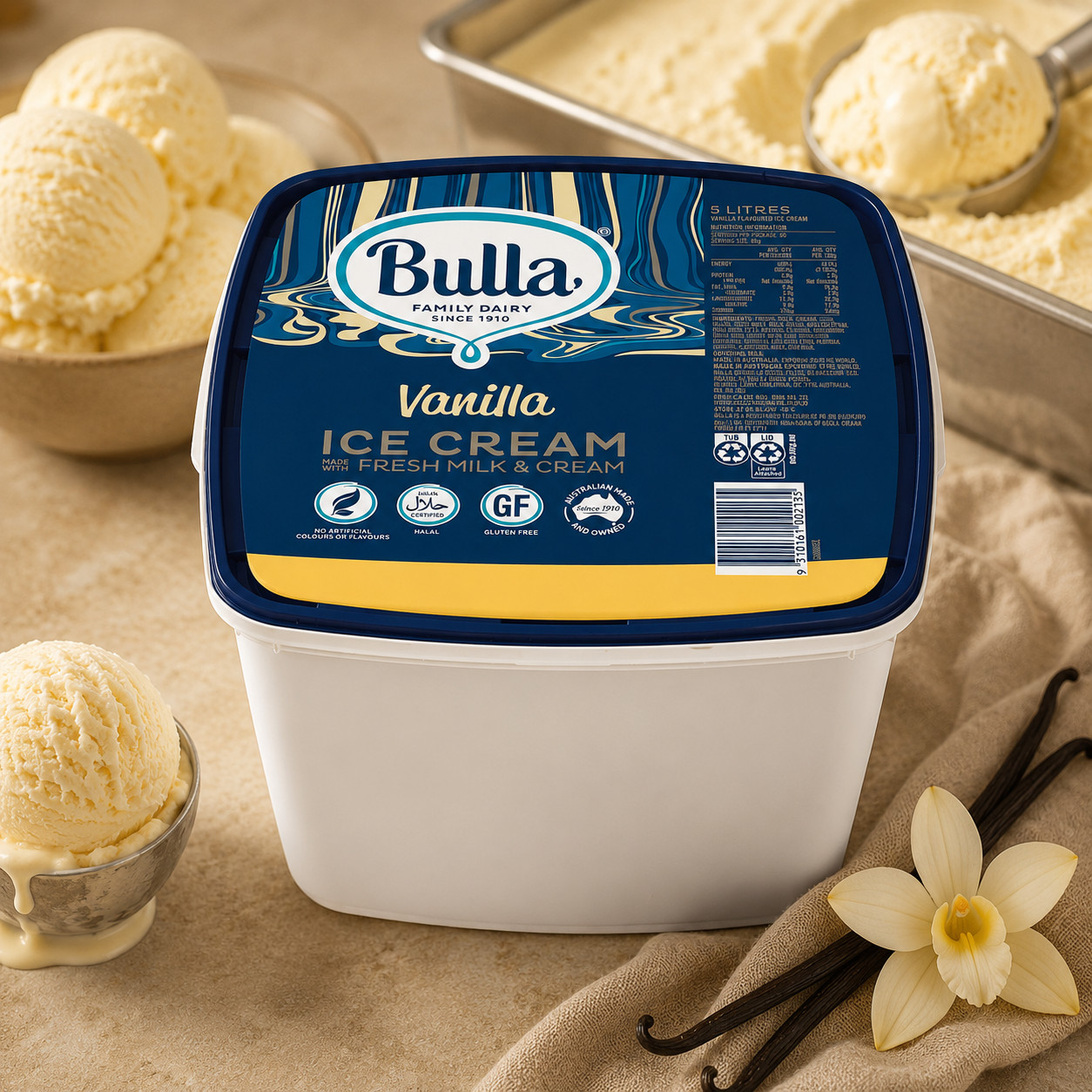 Bulla Vanilla Ice Cream - 5L