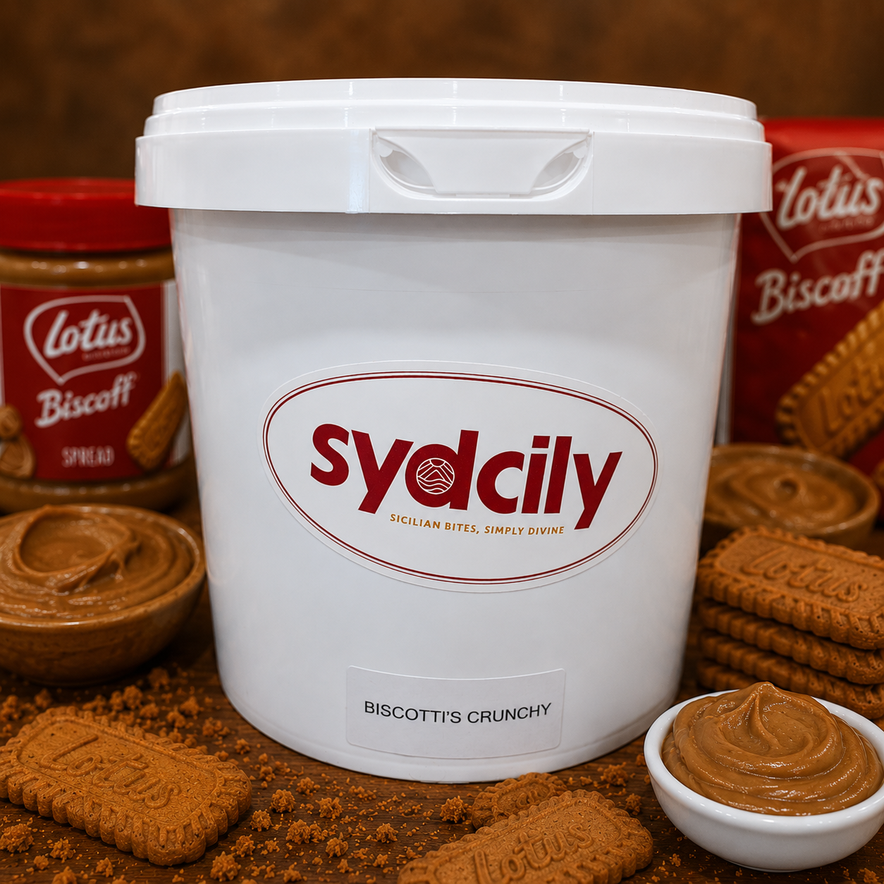 Sydcily Biscotti Crunchy Spread (Like Biscoff Crunchy) - 5kg