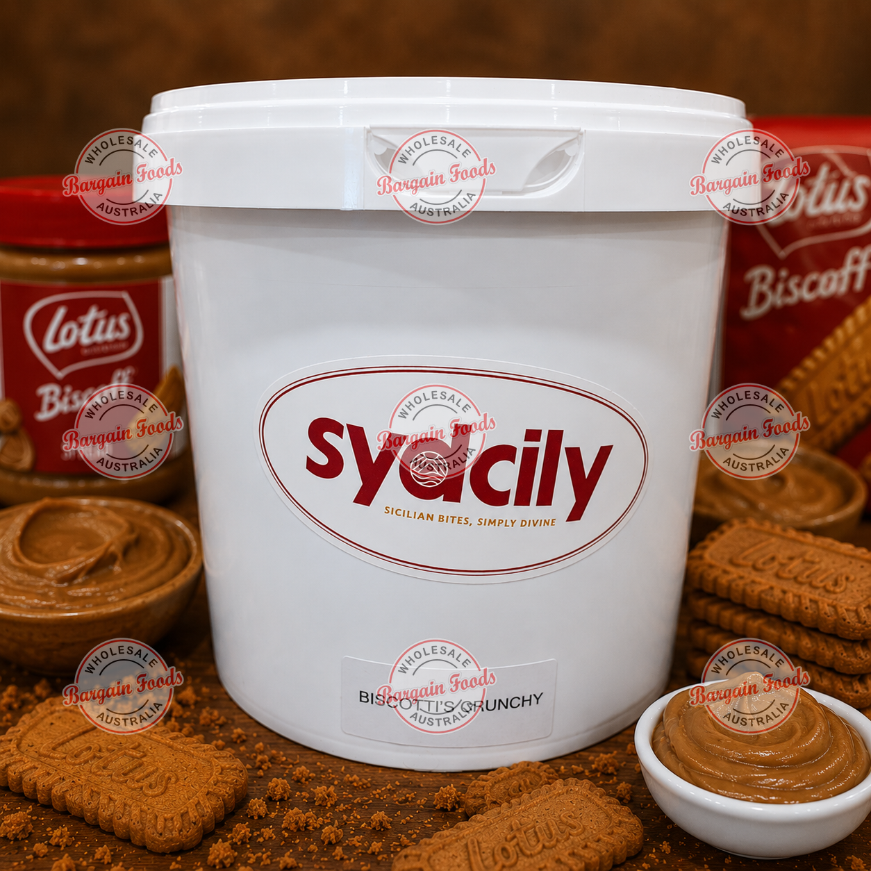 Sydcily Biscotti Crunchy Spread (Like Biscoff Crunchy) - 5kg