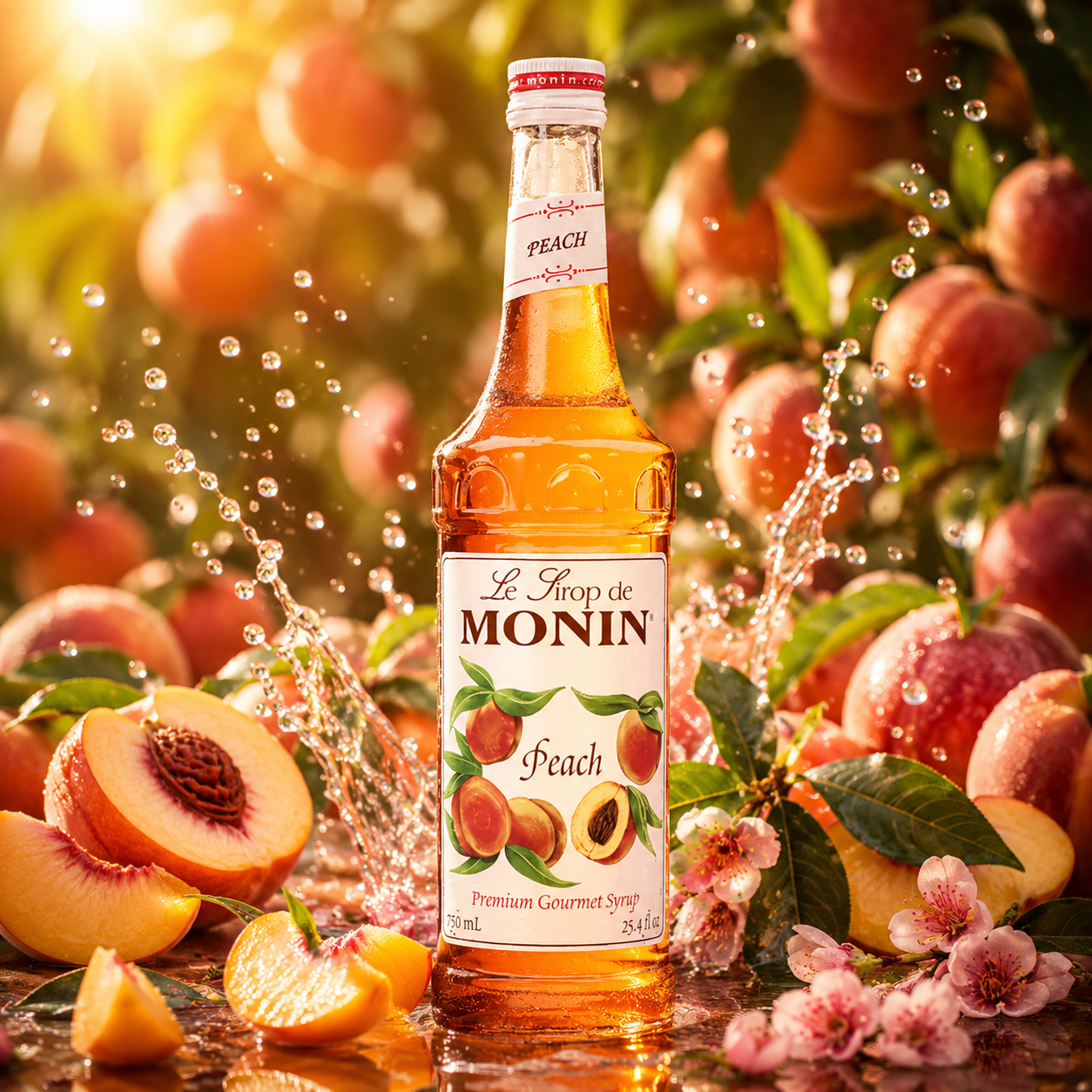 Monin Peach Syrup - 700ml
