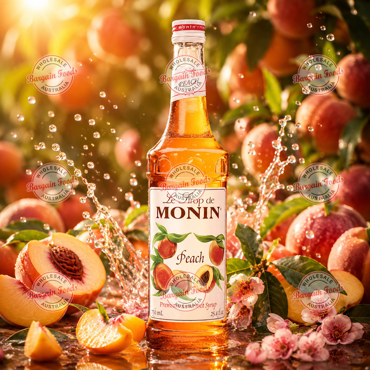 Monin Peach Syrup - 700ml