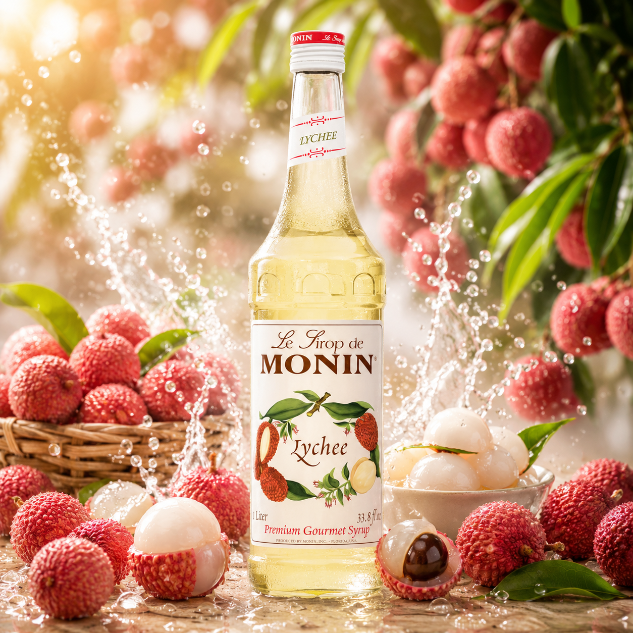 Monin Lychee Syrup - 700ml