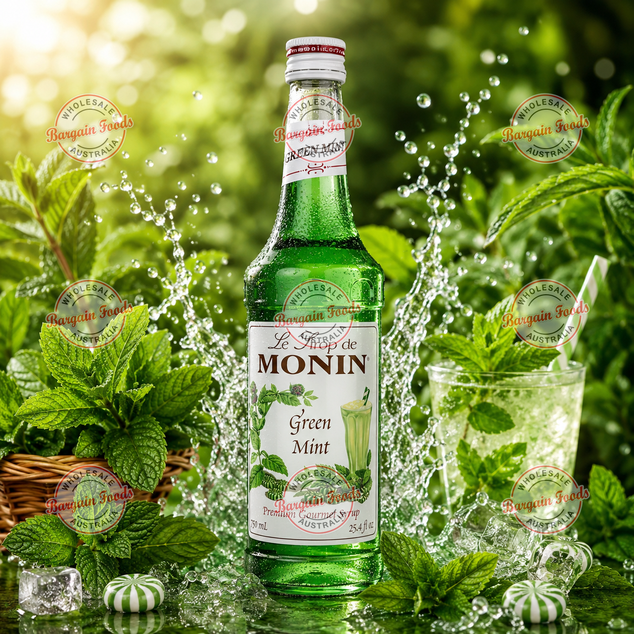 Monin Green Mint Syrup - 700ml