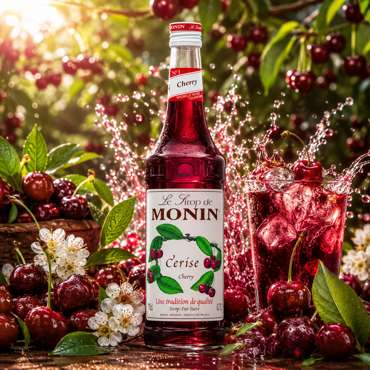 Monin Cherry Syrup - 700ml