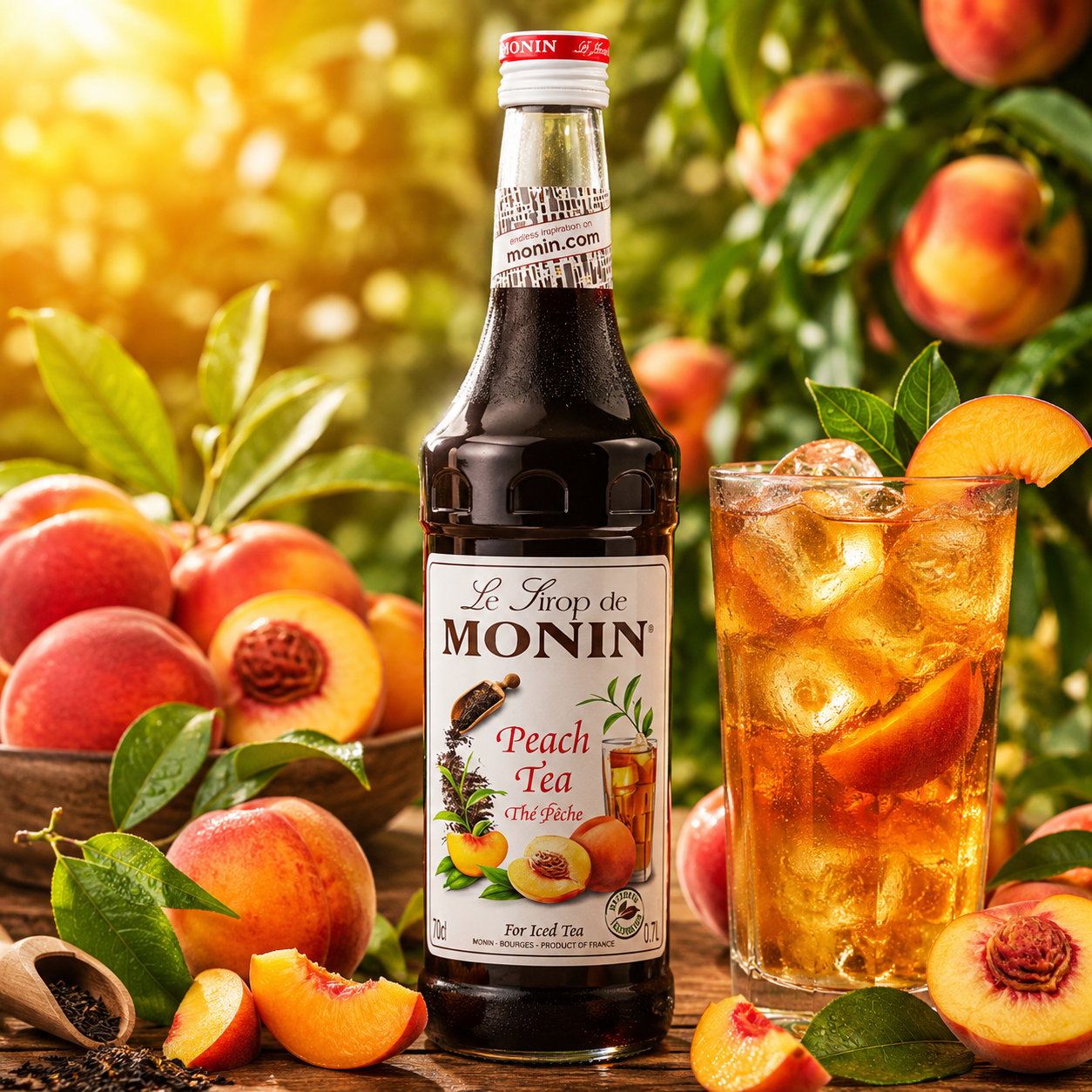 Monin Peach Tea Syrup - 700ml