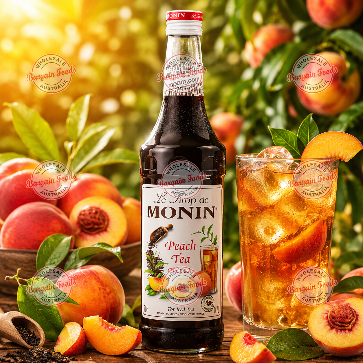 Monin Peach Tea Syrup - 700ml