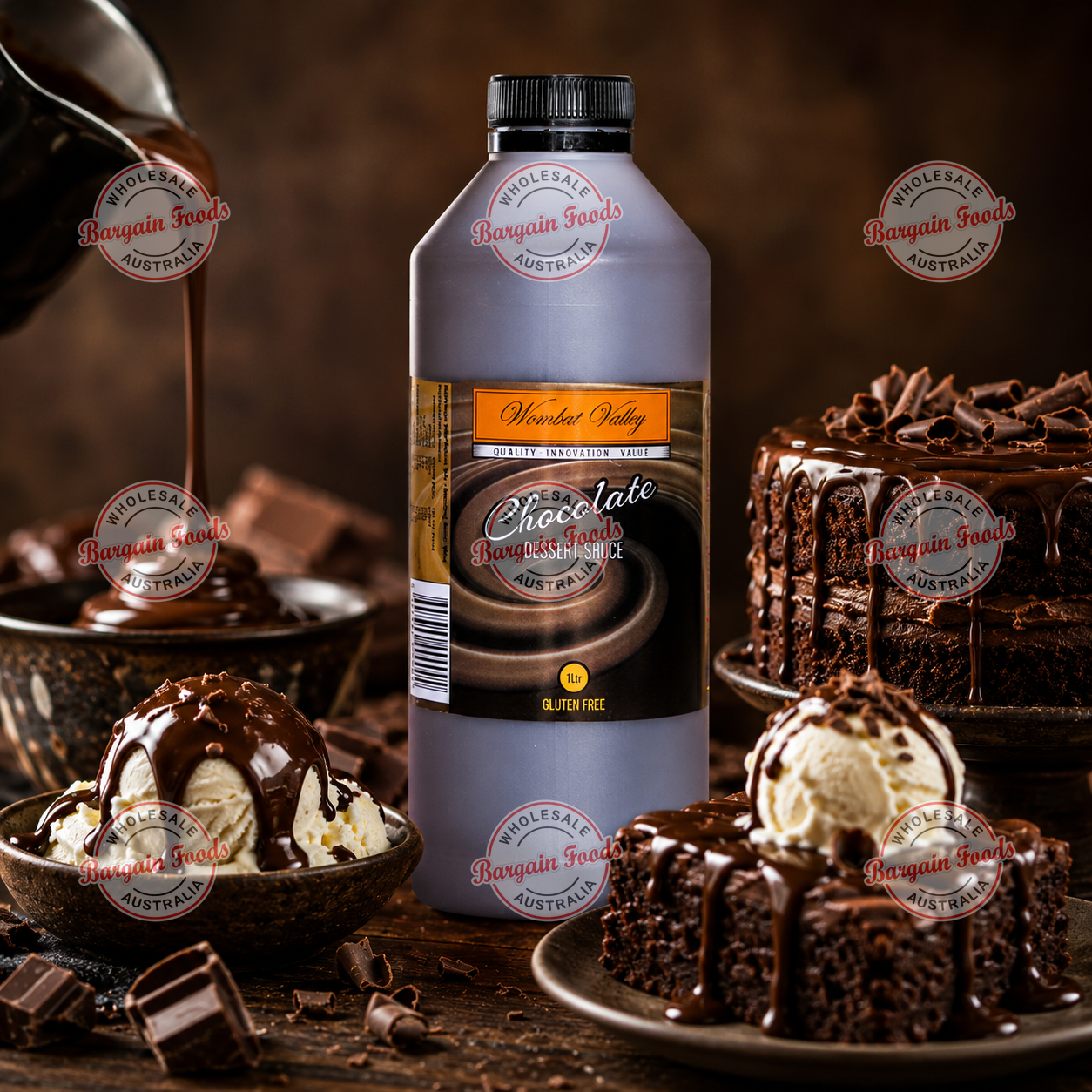 Wombat Valley Chocolate Dessert Sauce - 1L