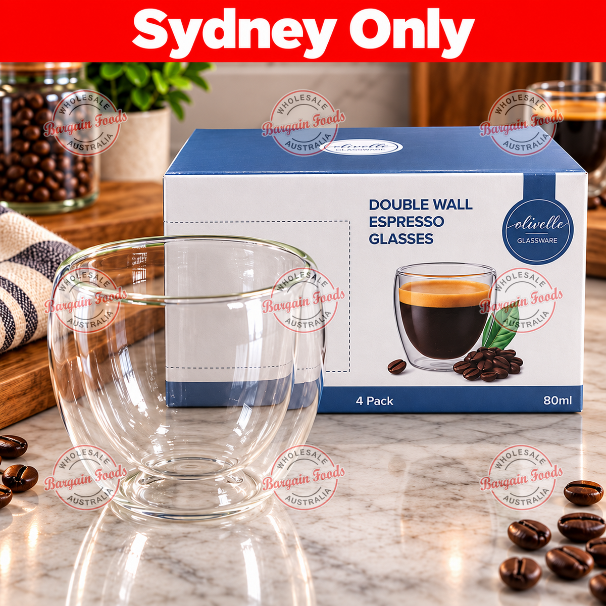 Double Wall Espresso Glasses 4pk - 80ml