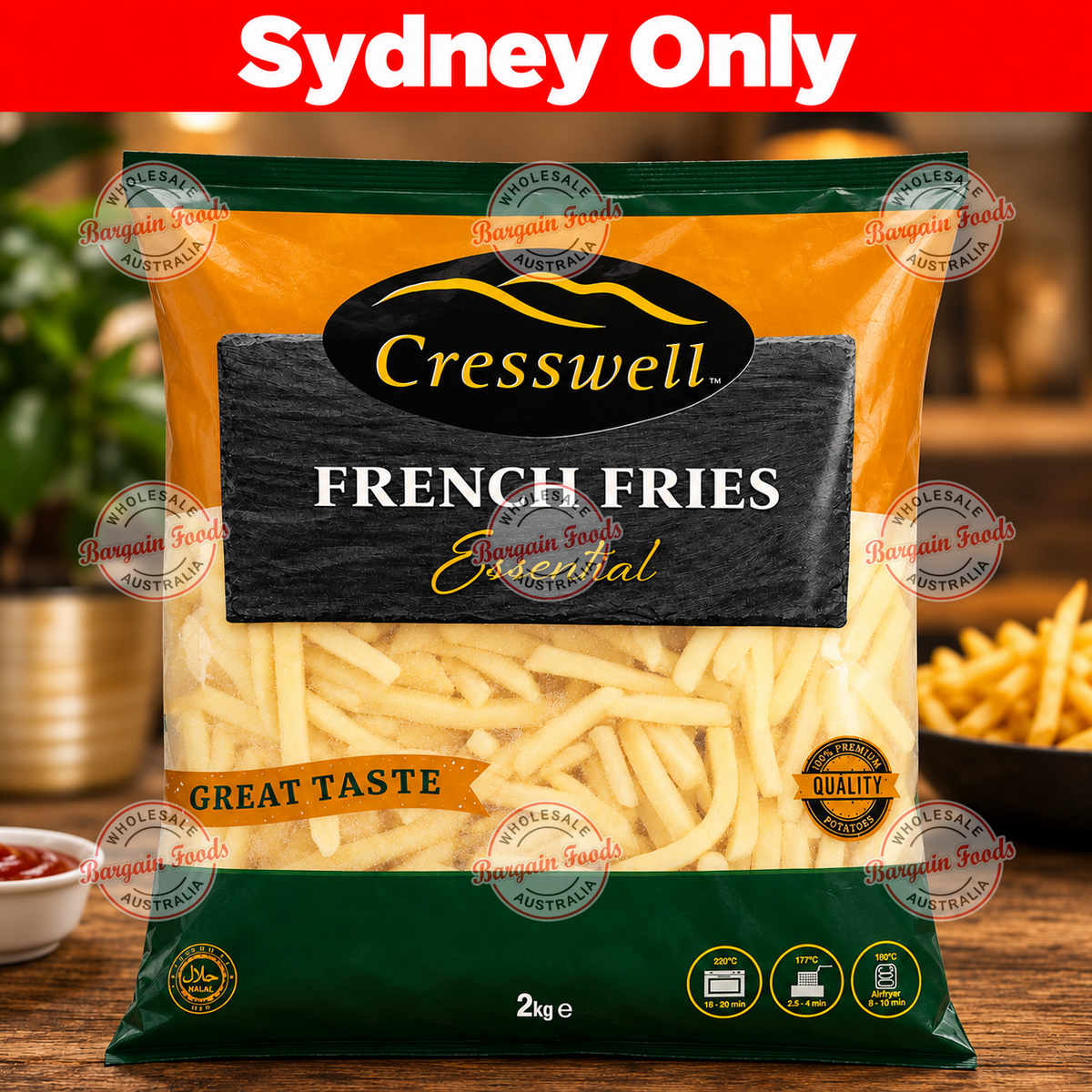 Cresswell Straight Cut 9mm French Fries - 2kg