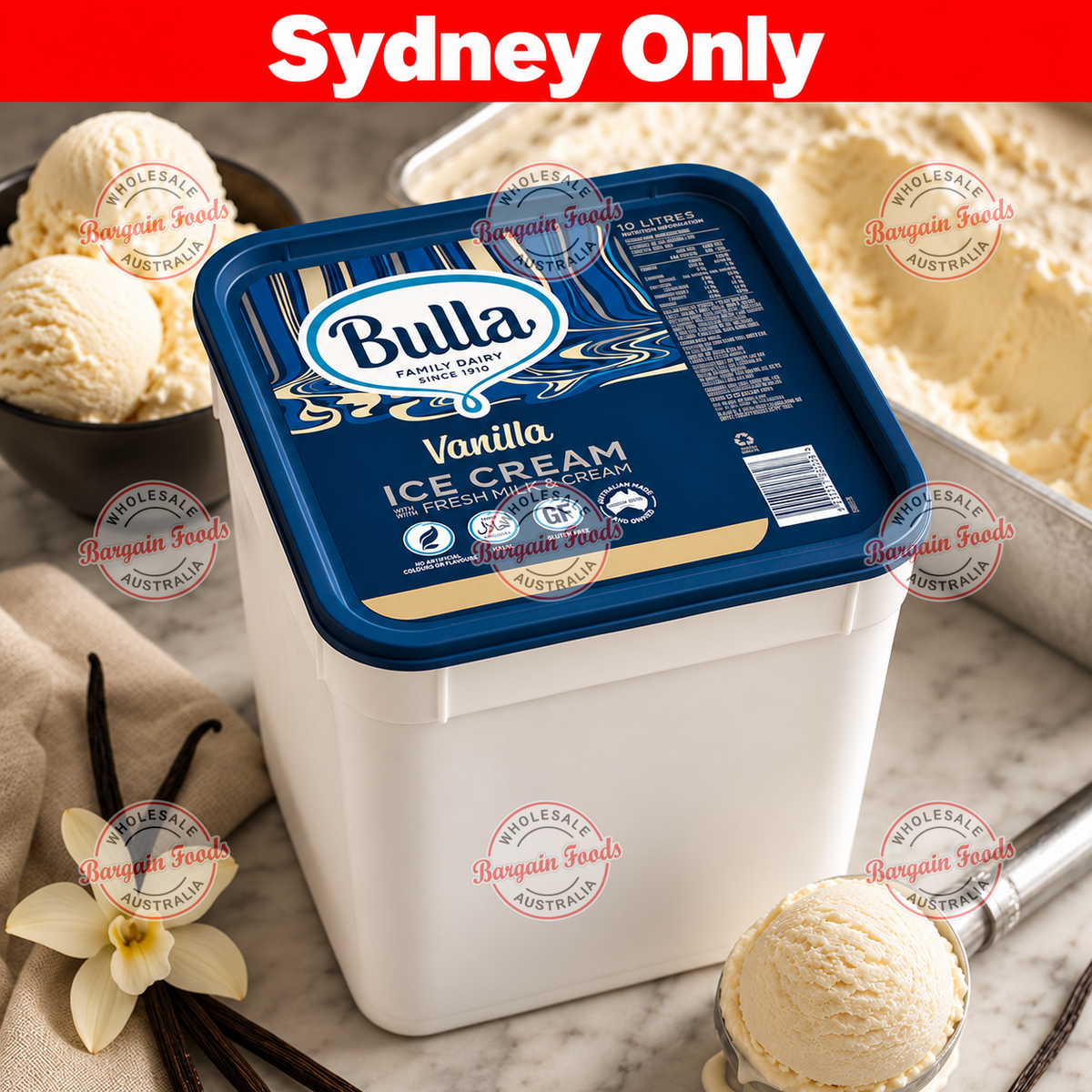 Bulla Vanilla Ice Cream - 10L