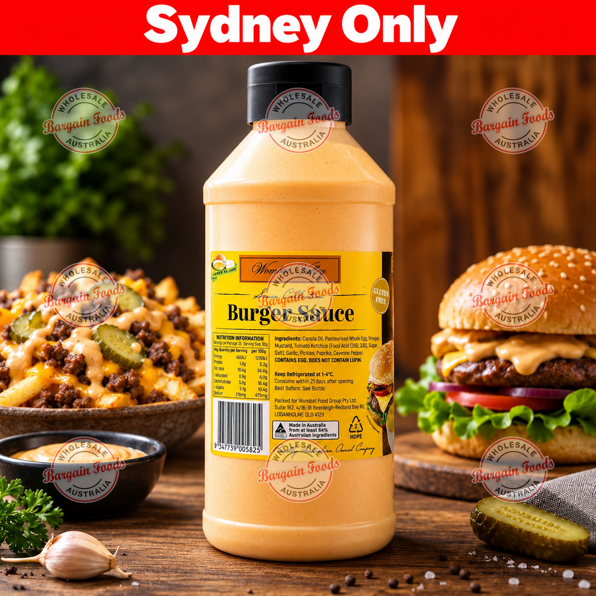 Wombat Valley Burger Sauce - 1kg