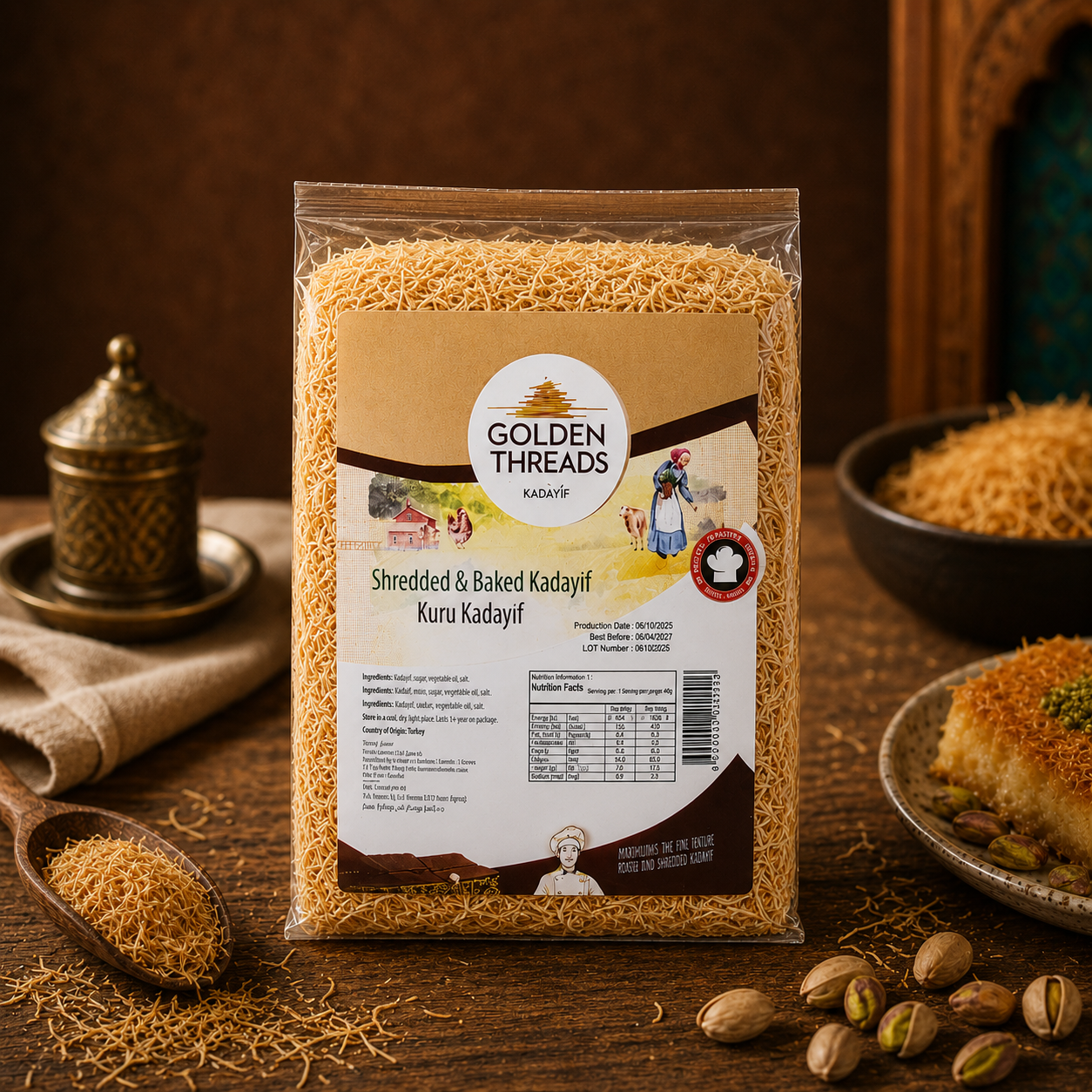 Baked & Shredded Kataifi Pastry