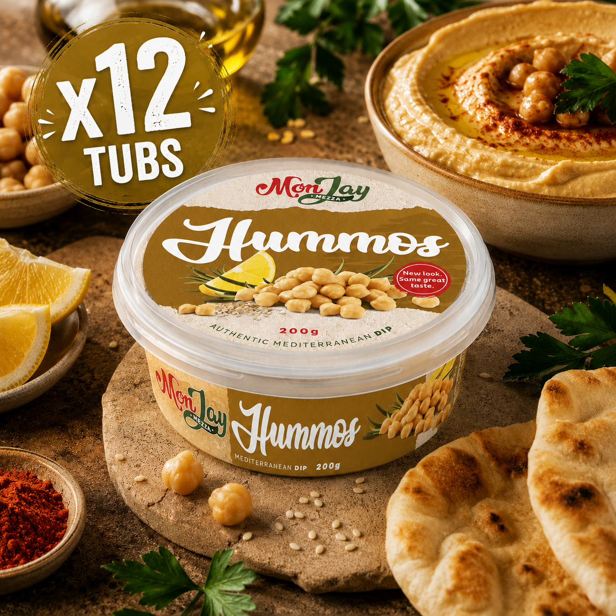 Monjay Mezza Hummus Dip - 200g