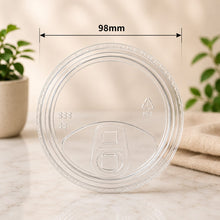 Clear Straw Free Flat Lids 98mm Top - 1000pcs (BULK)