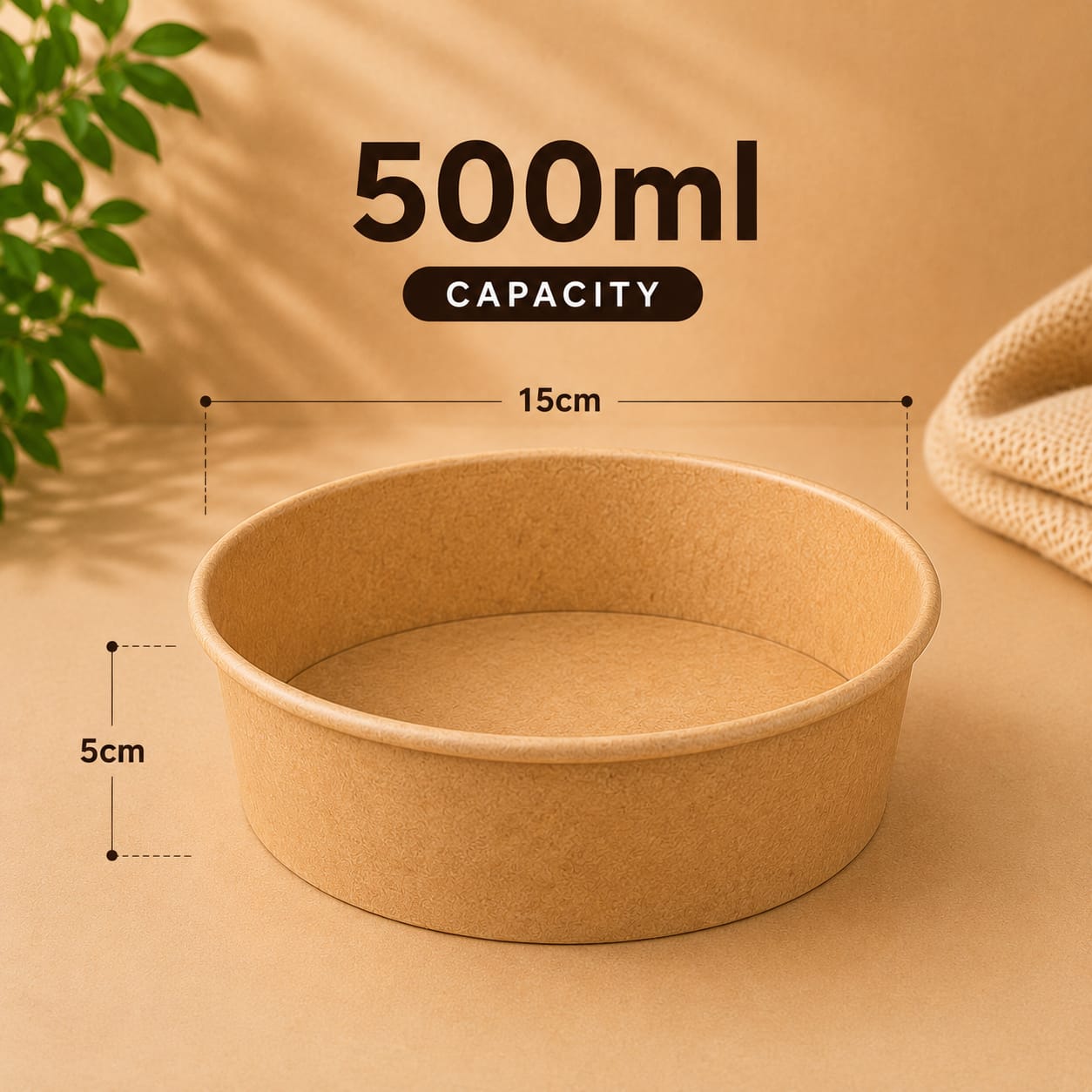 Kraft Salad Bowls 500ml - 300pcs (BULK)