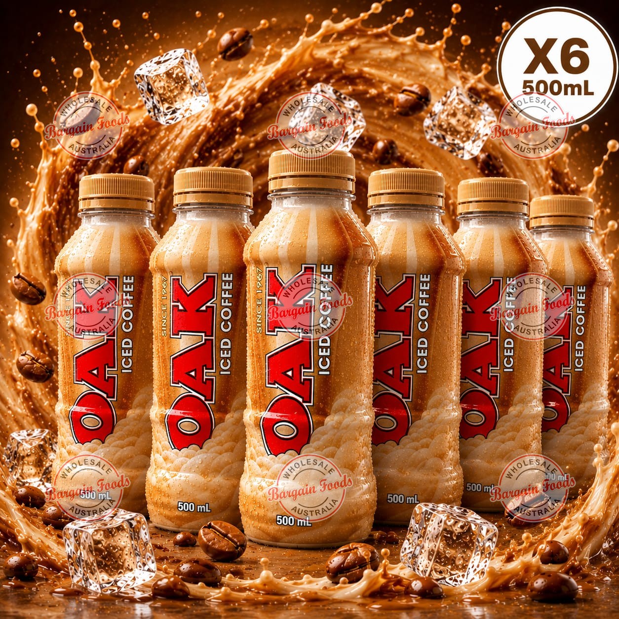 Oak UHT Coffee Flavoured Milk - 500ml x6