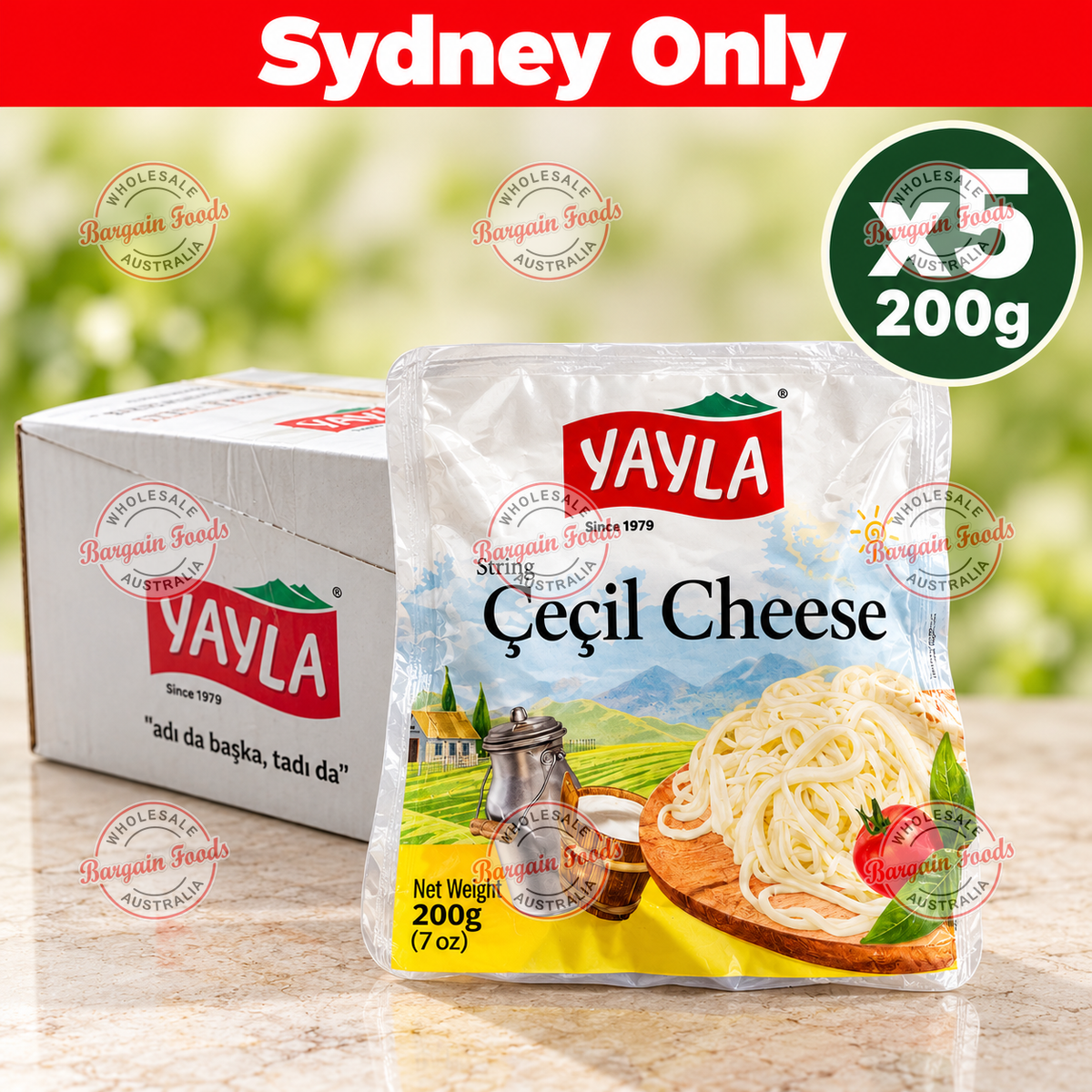 Yayla Cecil String Cheese - 200g x5 (BULK)